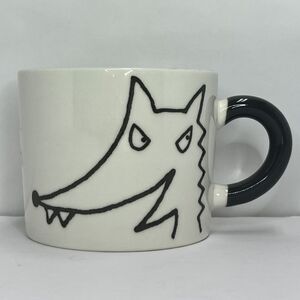 AIWA Co., Ltd Japan Fox Coffee Mug Cup White And Gray Excellent Condition